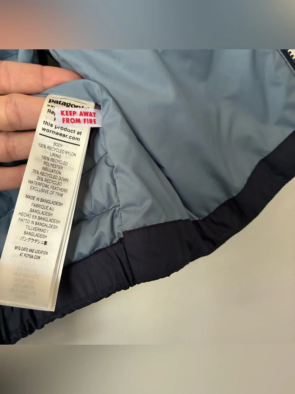 Patagonia Baby Down Sweater Vest in New Navy